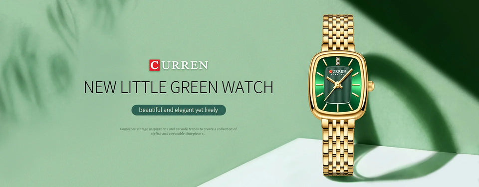 CURREN 9093 Fashion Quartz Women's Watch Elegant Square Dial Gold Stainless Steel Strap Casual Waterproof Watch relojes de mujer