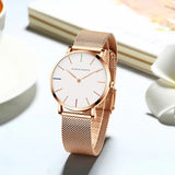 Women Watch Top Brand Japan Quartz Movement 36mm Rose Gold Waterproof Fashionable Nordic Minimalist Ladies Watches